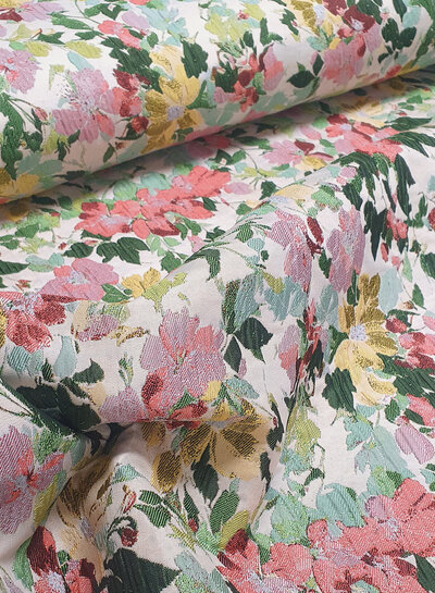 lily flowers - woven jacquard