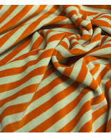 mint/roest strepen - nicky velours