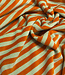 mint/roest strepen - nicky velours