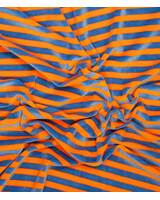 blauw/oranje strepen - nicky velours