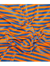 blauw/oranje strepen - nicky velours