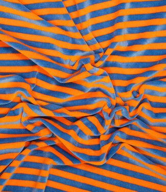 blue/orange stripes - Nicky velour