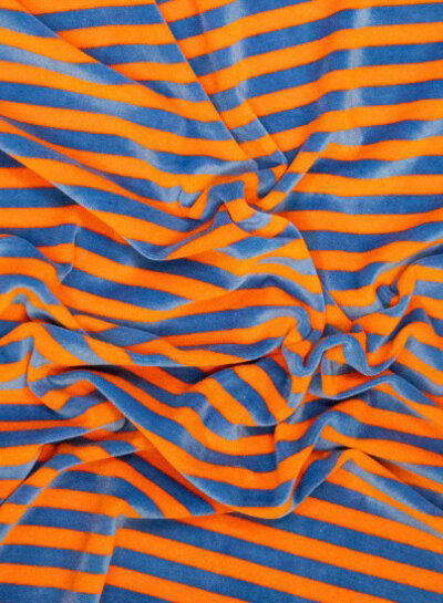 blue/orange stripes - Nicky velour