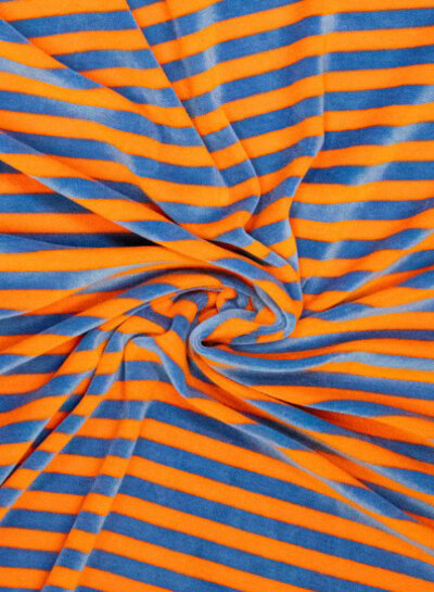 blue/orange stripes - Nicky velour