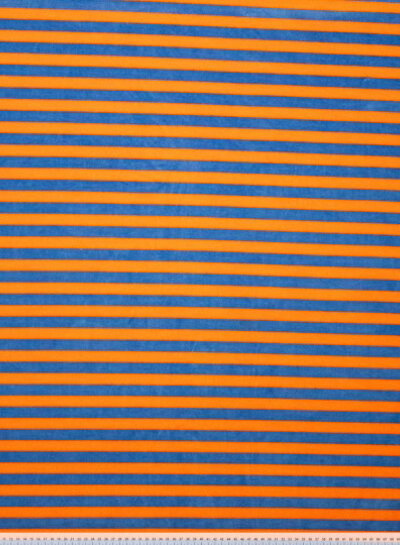 blauw/oranje strepen - nicky velours