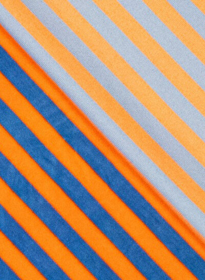 blauw/oranje strepen - nicky velours