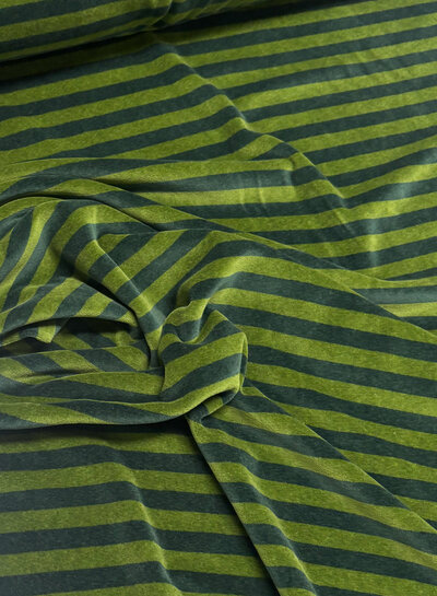 khaki/groene strepen - nicky velours