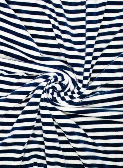 navy/ white stripes - Nicky velour