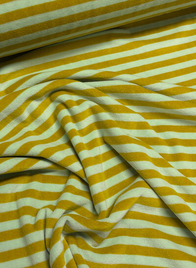 ochre mint stripes - Nicky velour