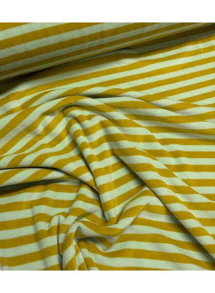 ochre mint stripes - Nicky velour