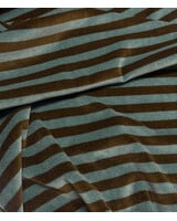 blauw/bruin strepen - nicky velours
