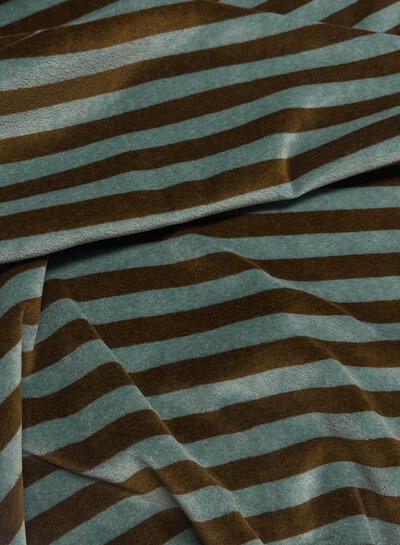 blue/brown stripes - Nicky velour