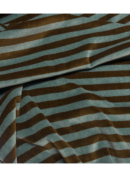 blue/brown stripes - Nicky velour