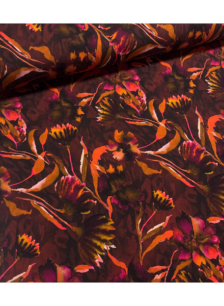 mauve wine mystic flowers  - zachte tricot