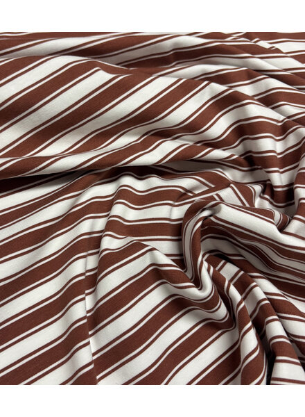 cognac dubbele streepjes - tricot