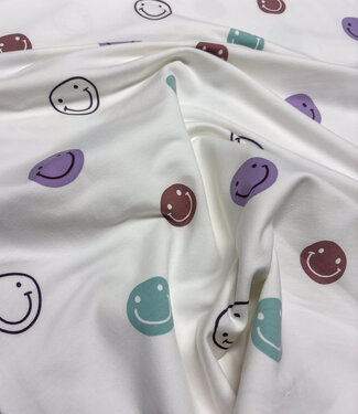 white smileys - french terry