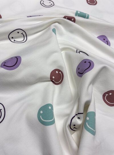 white smileys - french terry
