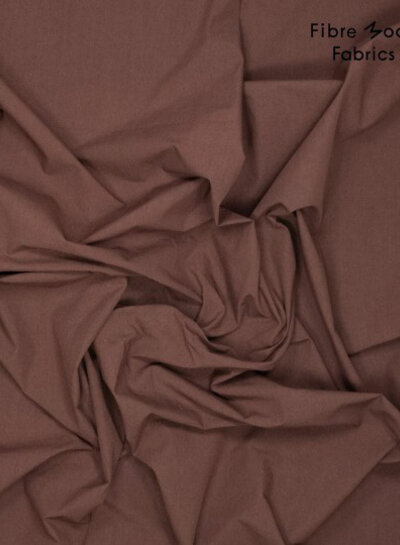 Fibremood bruin  - poplin stonewashed katoen - Kiri FM
