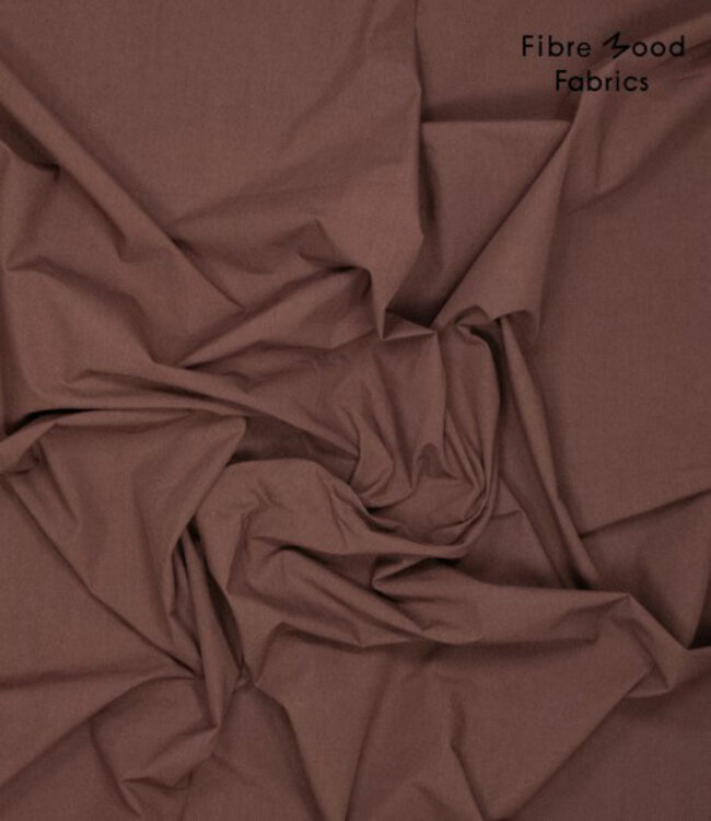 Fibremood bruin  - poplin stonewashed katoen - Kiri FM