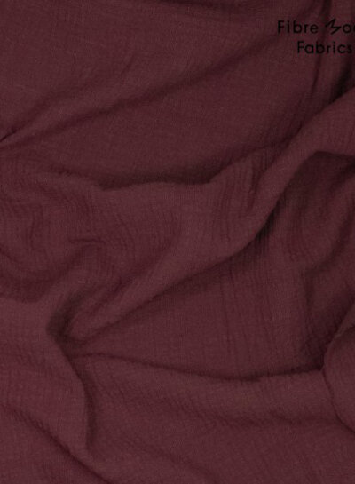 Fibremood PRE ORDER donker bordeaux - tetra / double gauze - STORM