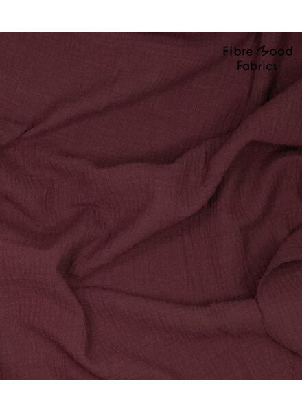 Fibremood dark burgundy - tetra / double gauze - STORM
