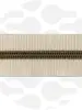 ZipperZoo Shell -white ZEBRA Zipper nr.5 With bronze Teeth stripes spiral zipper
