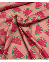 melons on pink - soepele canvas