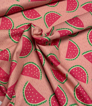 melons on pink - soepele canvas
