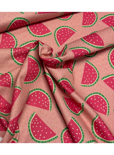 melons on pink - soepele canvas