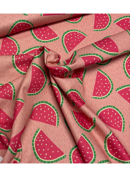 melons on pink - supple canvas