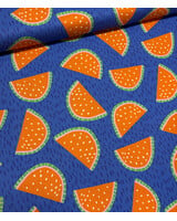 melons on blue  - soepele canvas