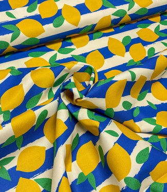 lemons and stripes - supple canvas