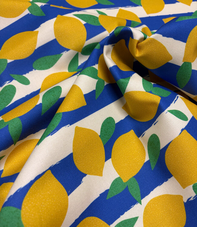 lemons and stripes - soepele canvas
