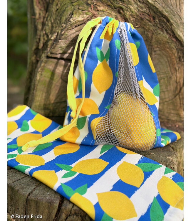 lemons and stripes - soepele canvas