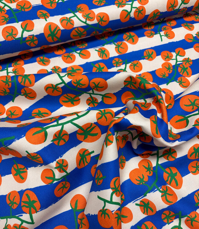 tomatoes and stripes - soepele canvas