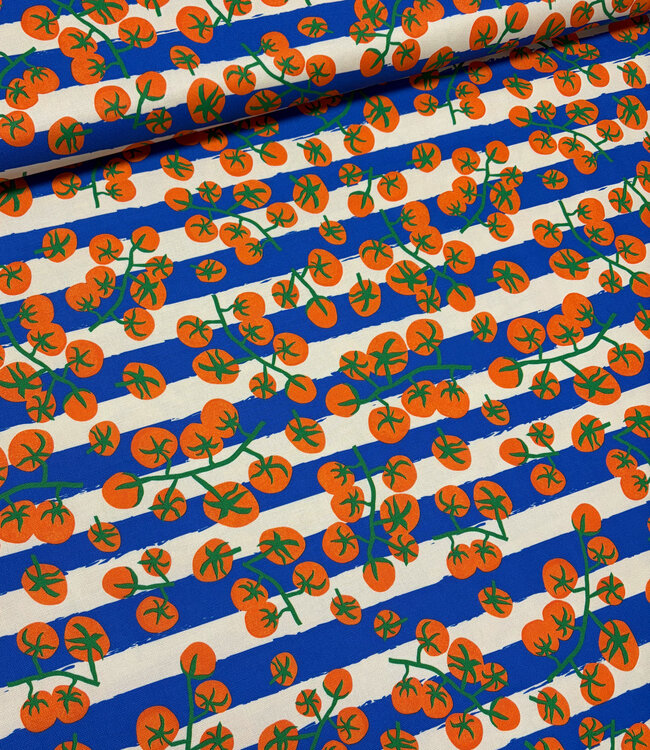 tomatoes and stripes - soepele canvas
