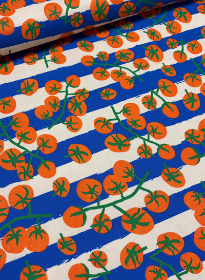 tomatoes and stripes - soepele canvas