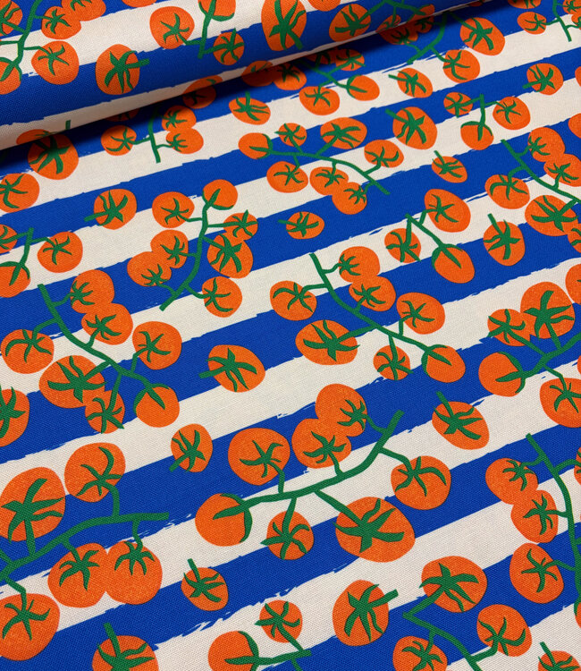 tomatoes and stripes - soepele canvas