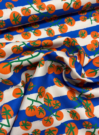 tomatoes and stripes - soepele canvas