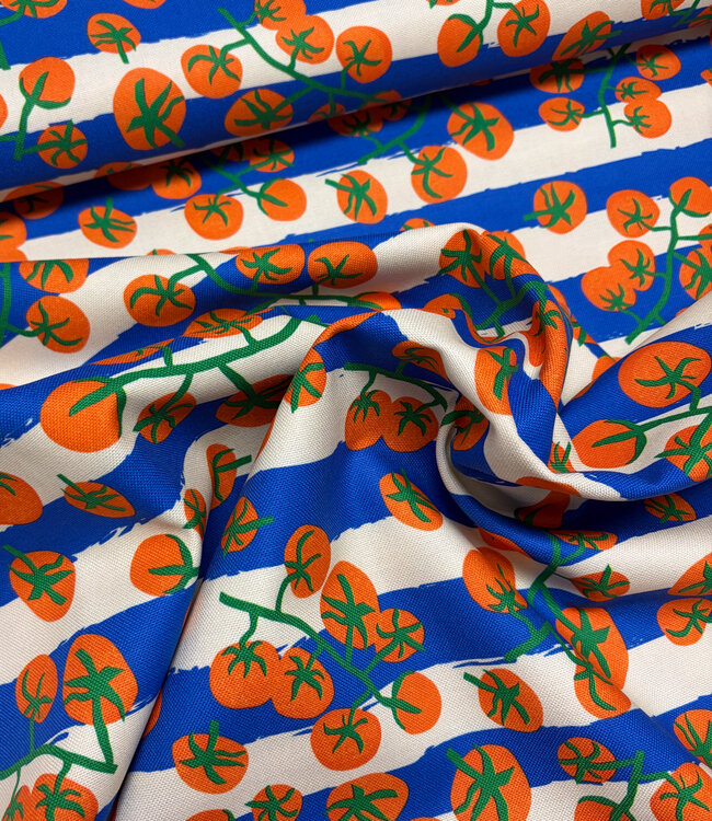 tomatoes and stripes - soepele canvas
