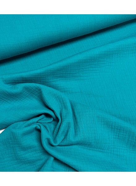 aqua blauw  - tetra / double gauze