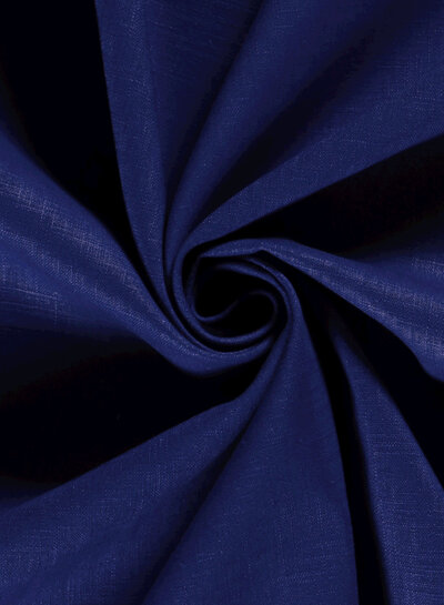 Madeline dark cobalt - linen cotton blend