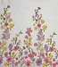 Madeline broderie bloemenboord met 3D-bloem roze op witte popeline