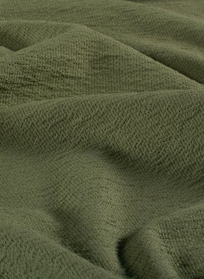 khaki terry crêpe