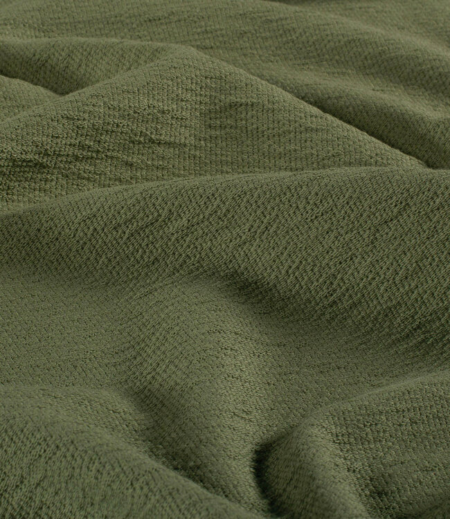 khaki terry crêpe