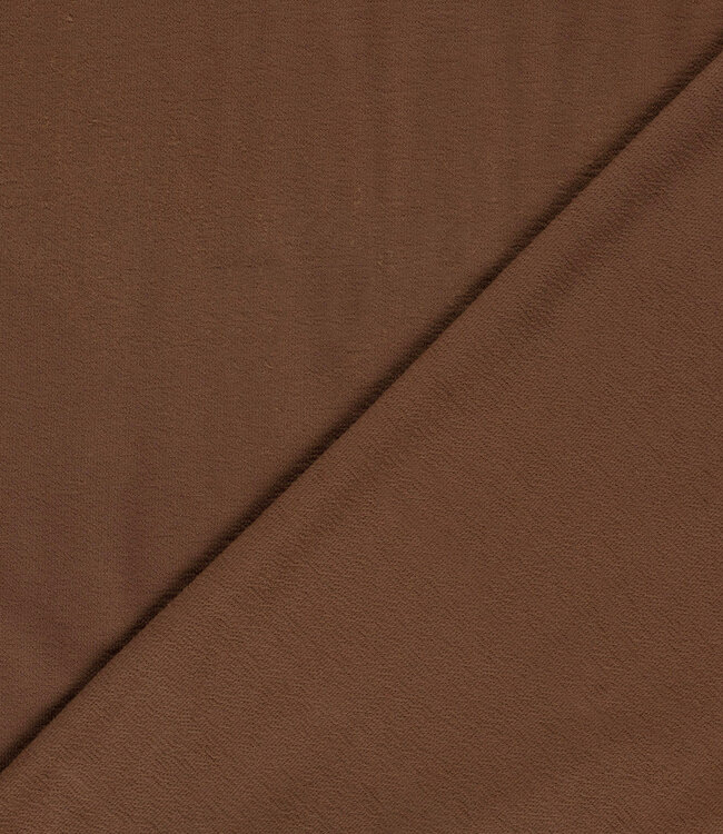 herfstbruin terry crêpe