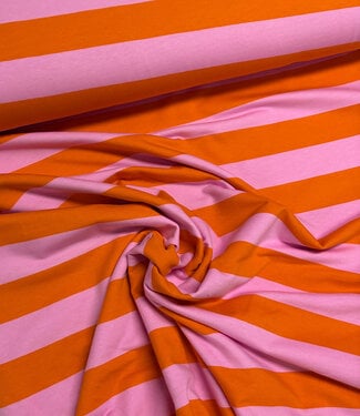 orange pink stripes - soft sweater