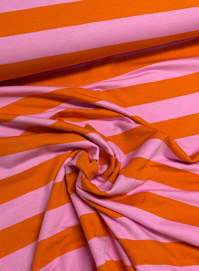 orange pink stripes - soft sweater