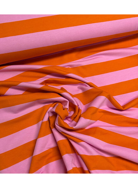 orange pink stripes - soft sweater