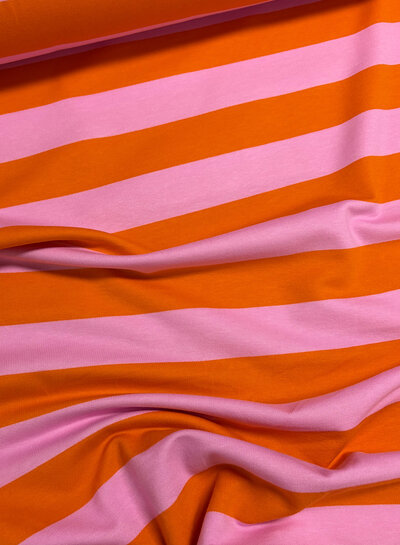 orange pink stripes - soft sweater